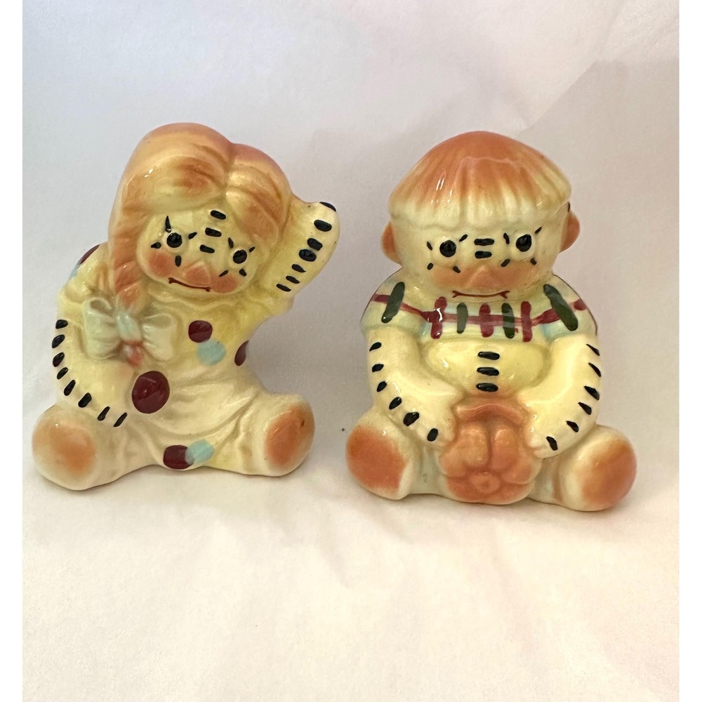 Vintage Raggedy Ann & Andy Figurines by China Novelties 4.5" tall